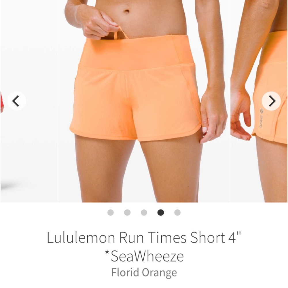 Lululemon Run TimeS sea Wheeze 2020 Shorts 6